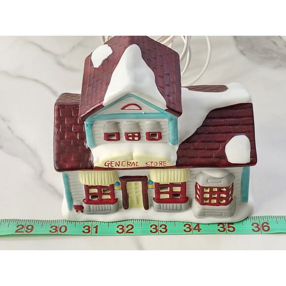 Watkins Christmas Village General Store Lighted House 5 3/4" Ceramic 1992 Vtg - Picture 14 of 15